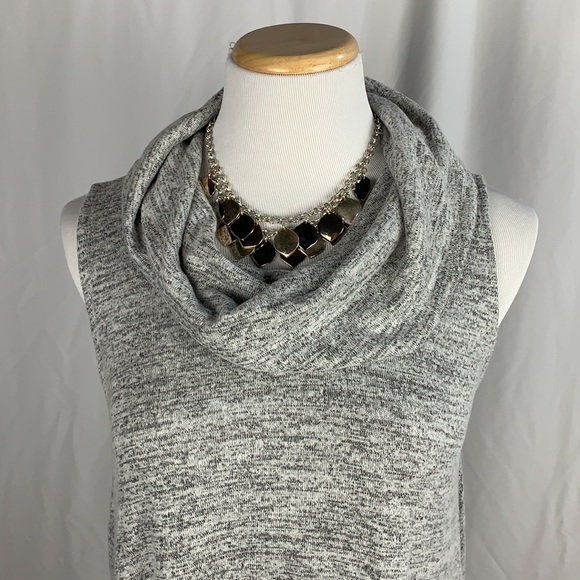 Akira Sleeveless Cowl Neck Swing Sweater Dress with Pockets - Picture 2 of 6